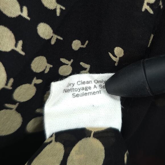 VTG Luxe XS 100% Silk Y2K Whimsigoth Twee Art Blouse Rouche Waist Flutter Sleeve - Picture 12 of 16